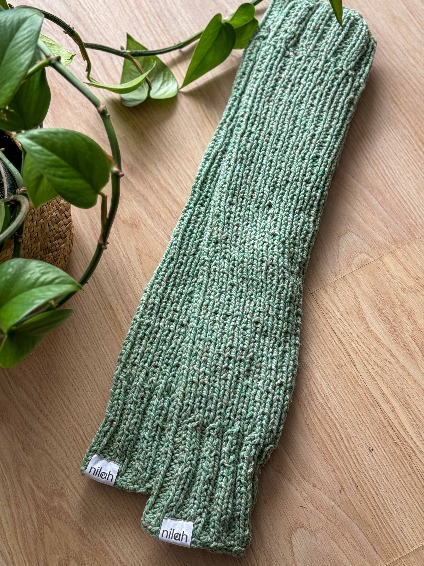 Polainas de lana de ropa reciclada - 60 cm