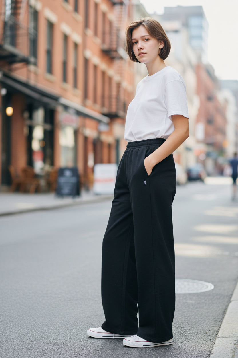 Palazzo algodón Negro