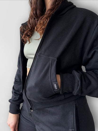 Polerón cierre algodón