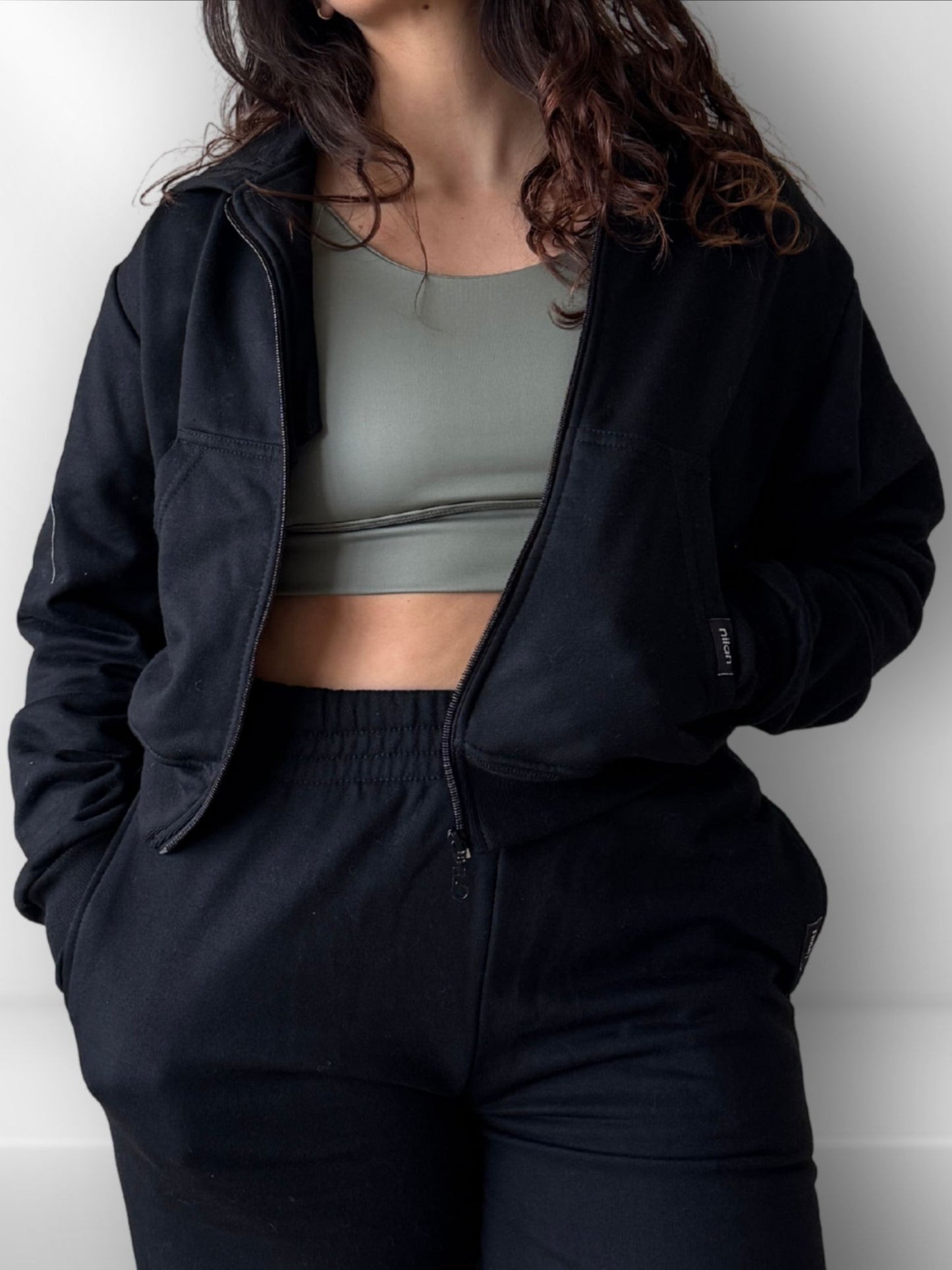 Polerón cierre algodón