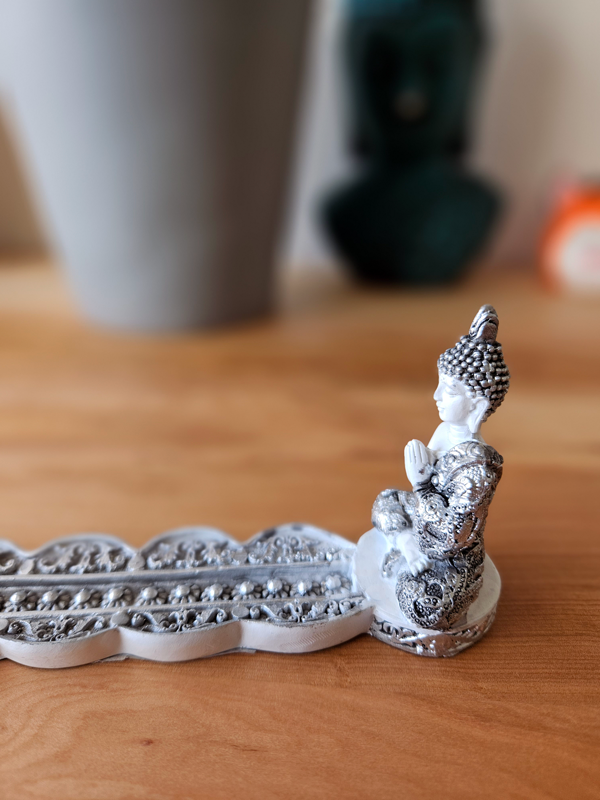 Porta incienso Buda blanco