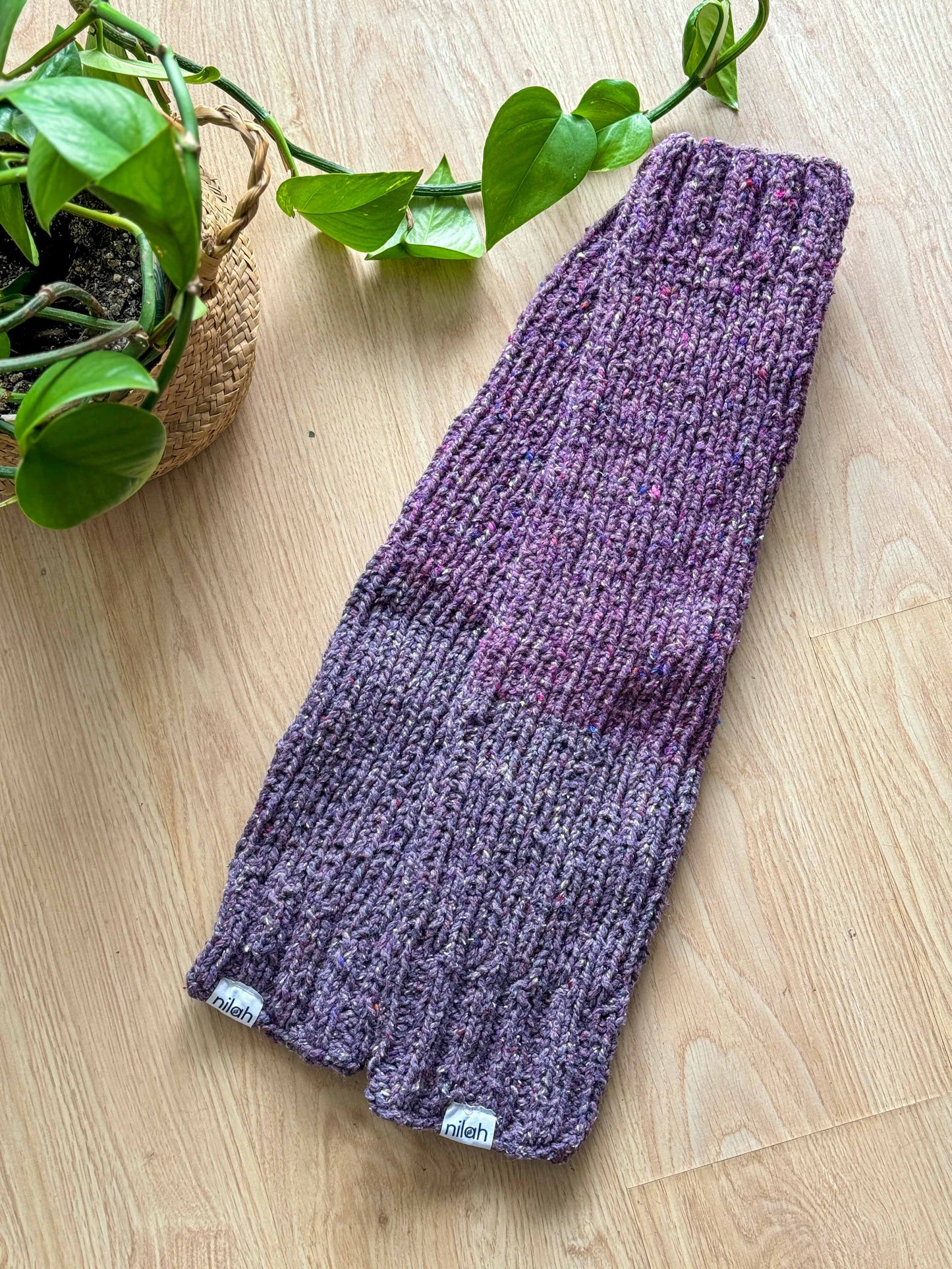 Polainas de lana de ropa reciclada - 60 cm