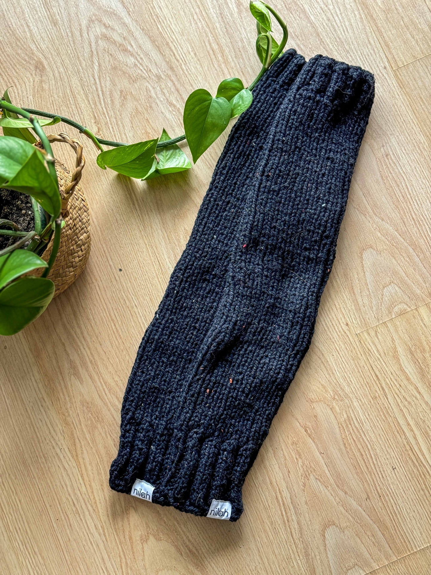 Polainas de lana de ropa reciclada - 60 cm