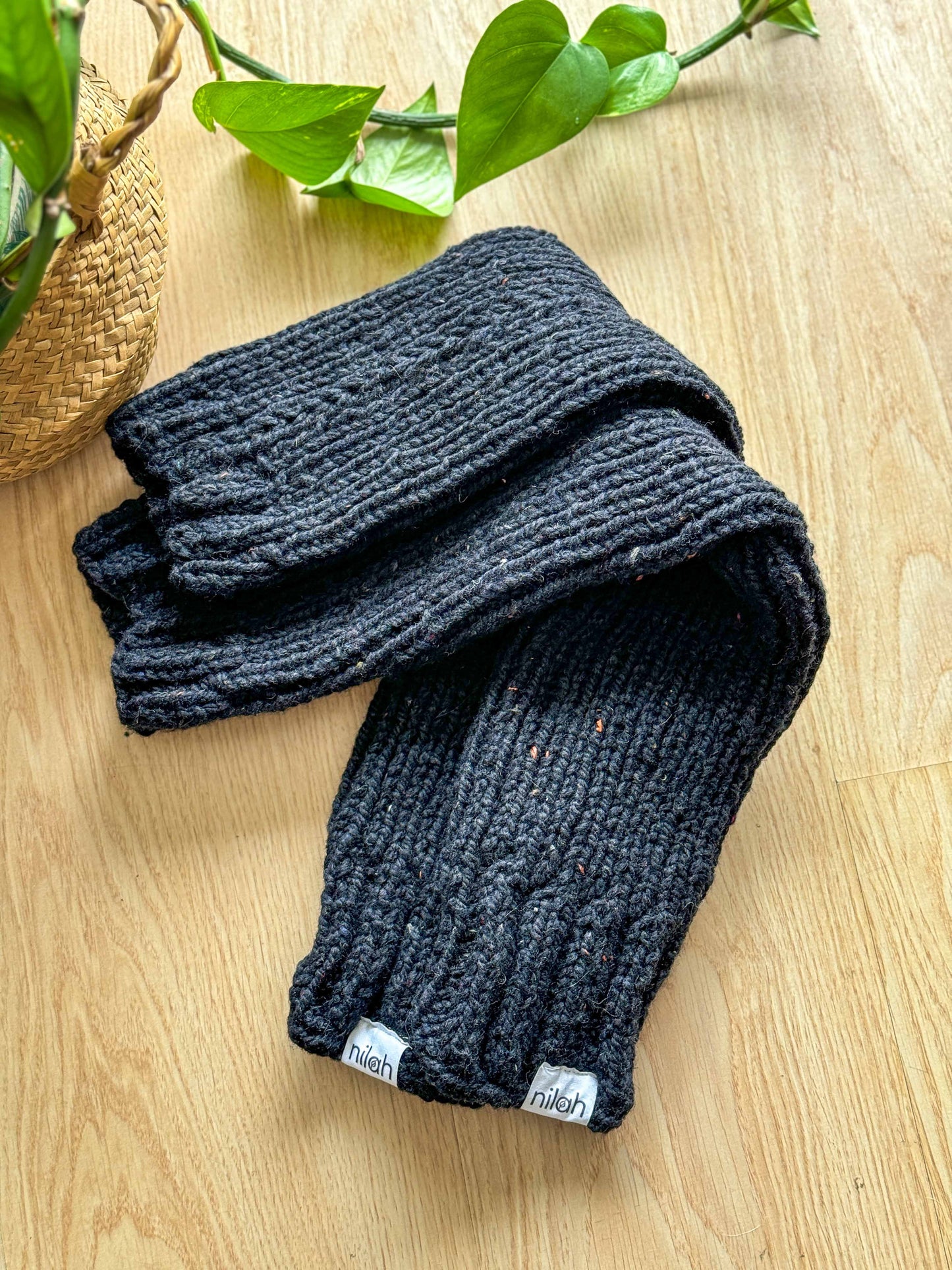 Polainas de lana de ropa reciclada - 60 cm