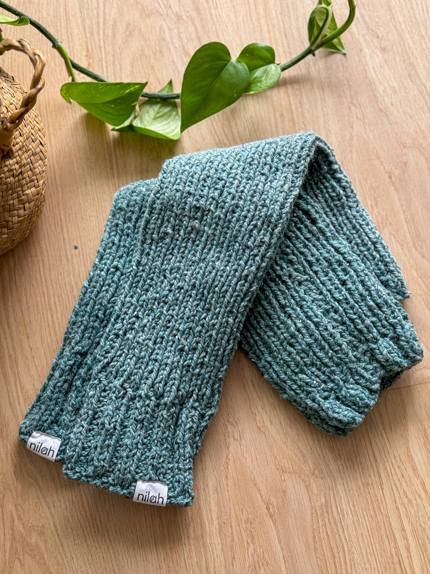 Polainas de lana de ropa reciclada - 60 cm