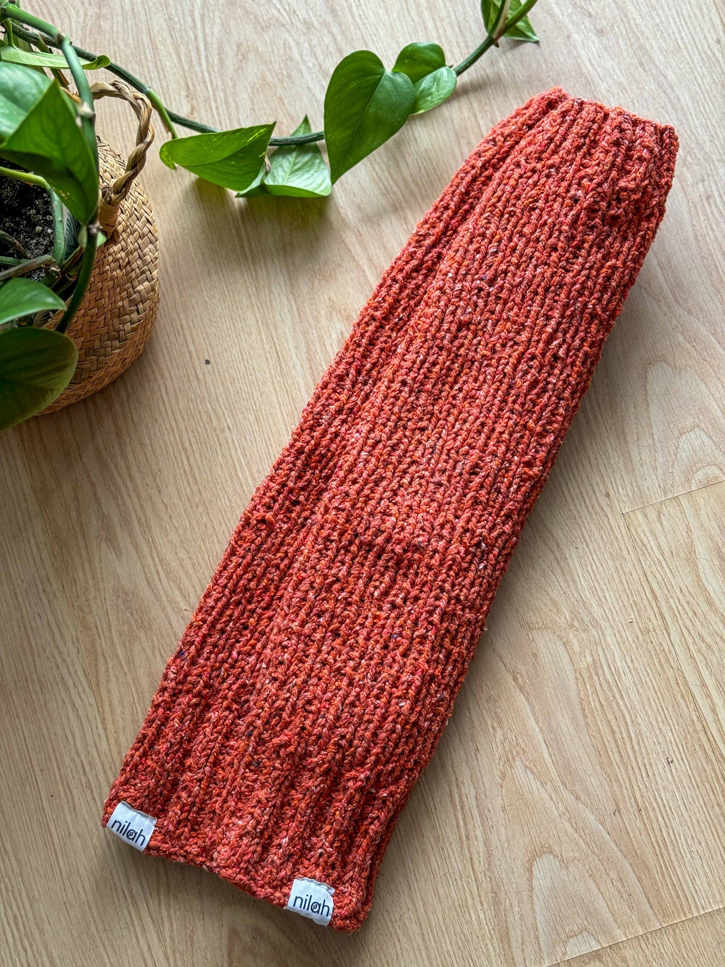 Polainas de lana de ropa reciclada - 60 cm