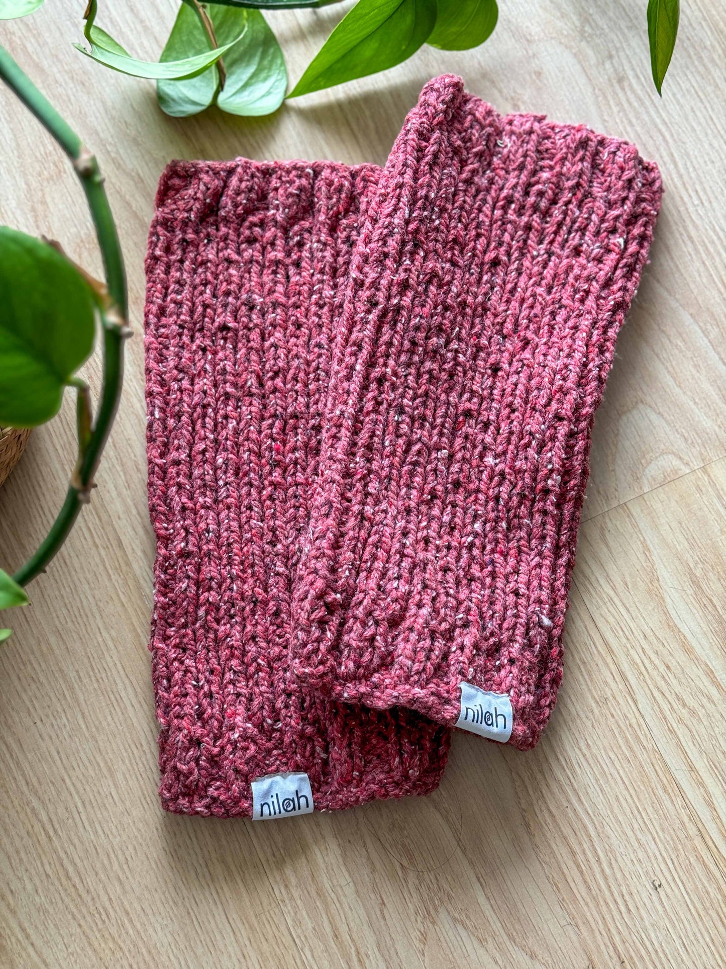 Polainas de lana de ropa reciclada - 30 cm