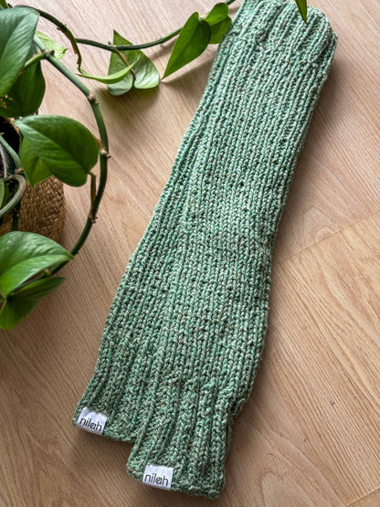 Polainas de lana de ropa reciclada - 60 cm