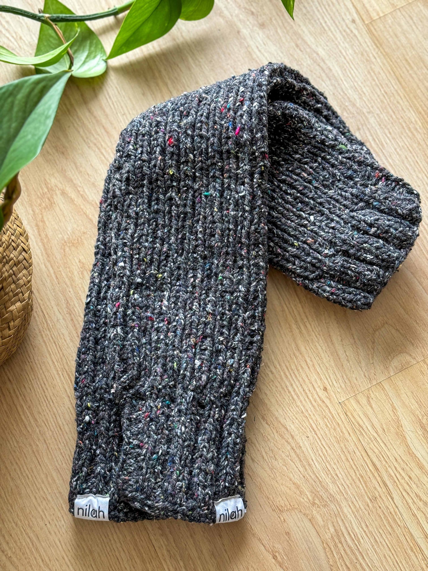 Polainas de lana de ropa reciclada - 60 cm