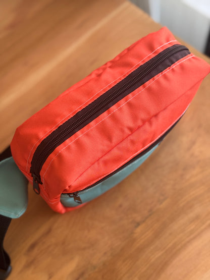 Banano Colorblock Eco Turquesa/naranjo