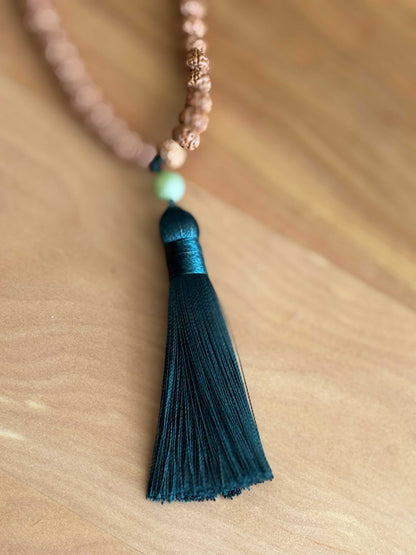 Japa Mala Rudraksha verde
