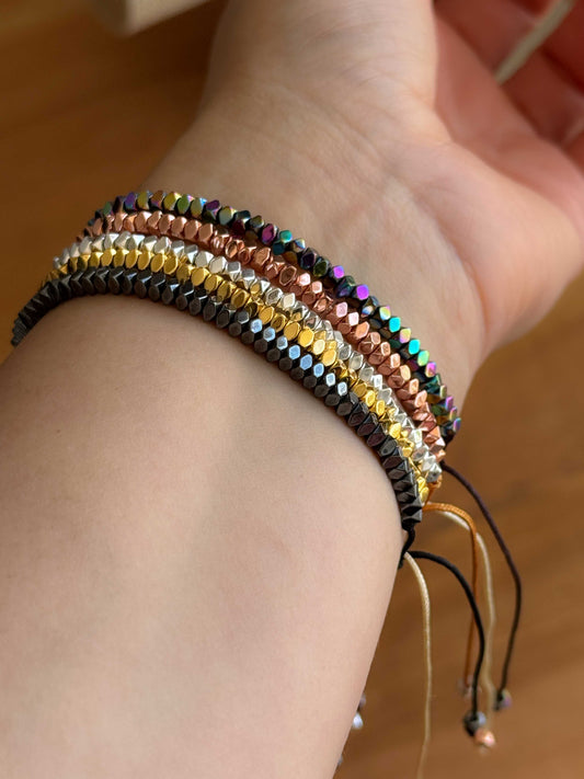 Pulsera de Hematita – Estilo Bohemio