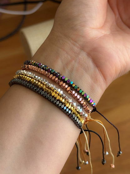 Pulsera de Hematita – Estilo Bohemio