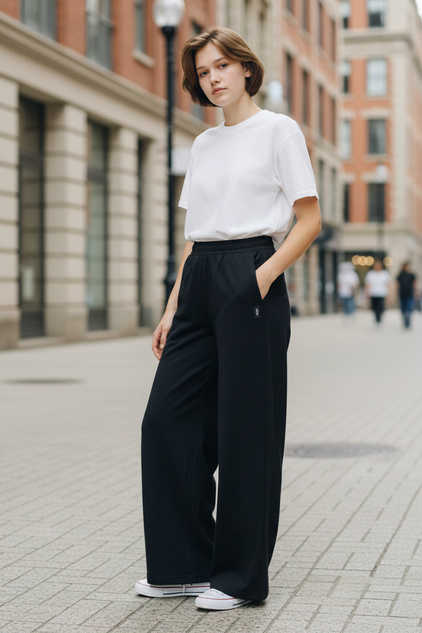 Palazzo algodón Negro