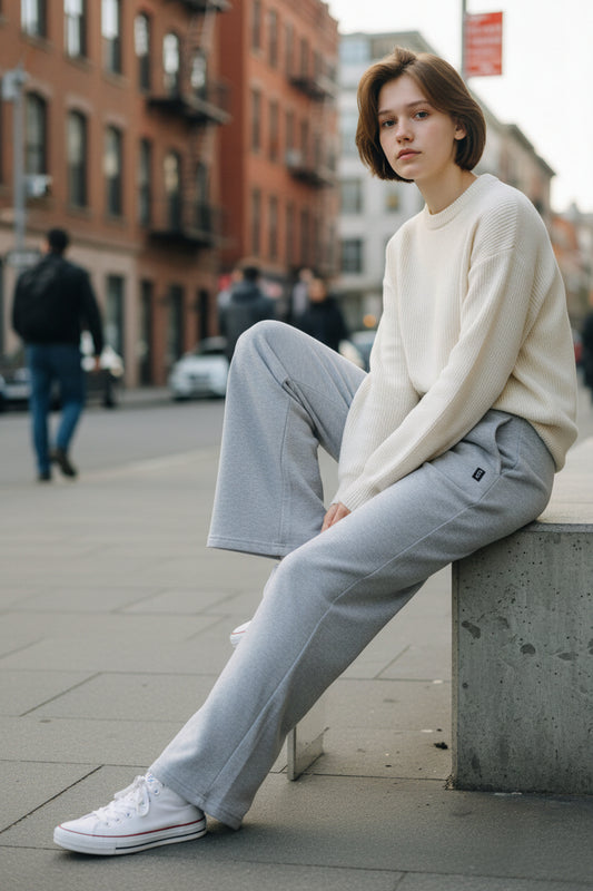 Palazzo algodón Gris