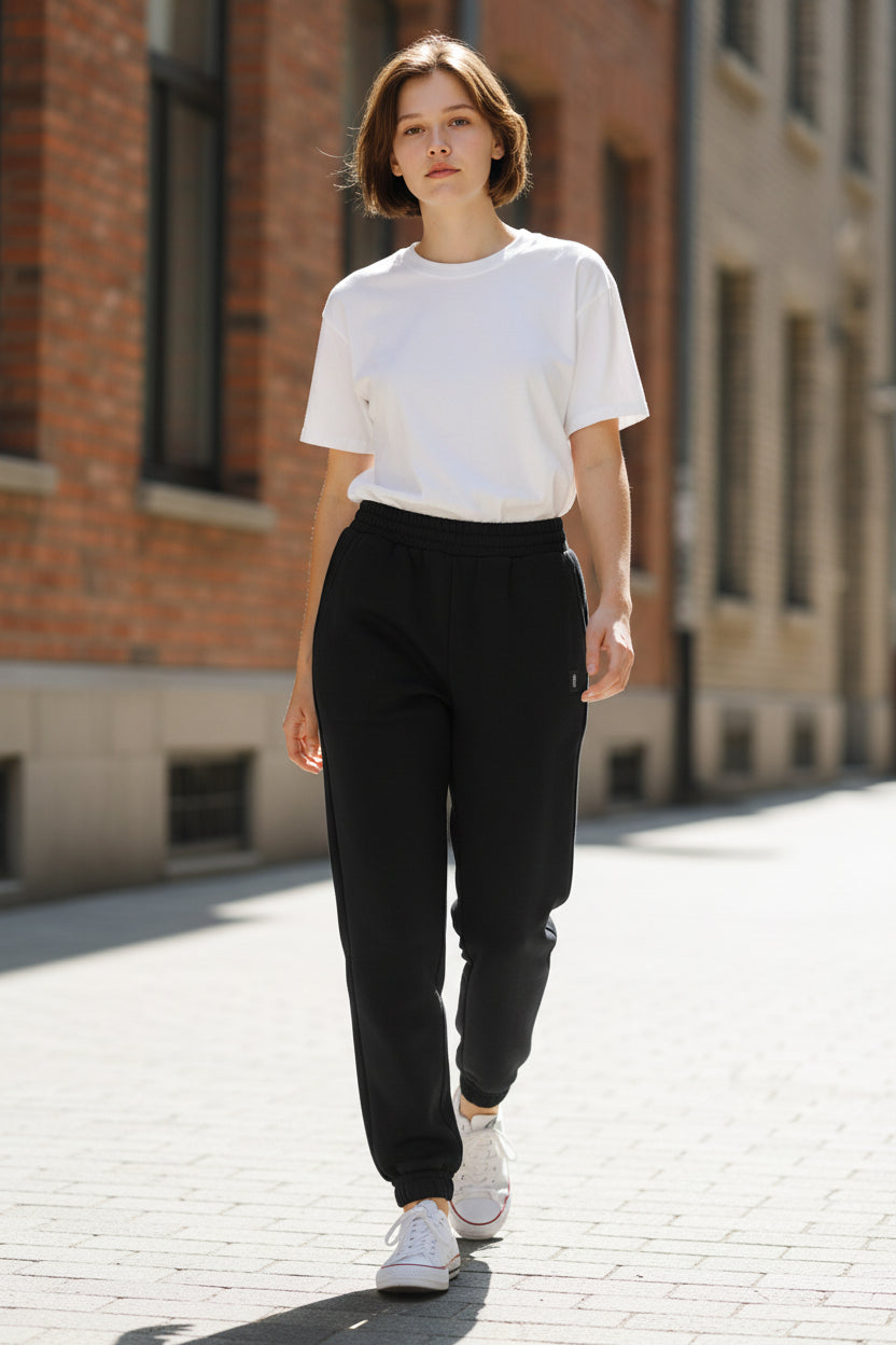 Jogger algodón negro