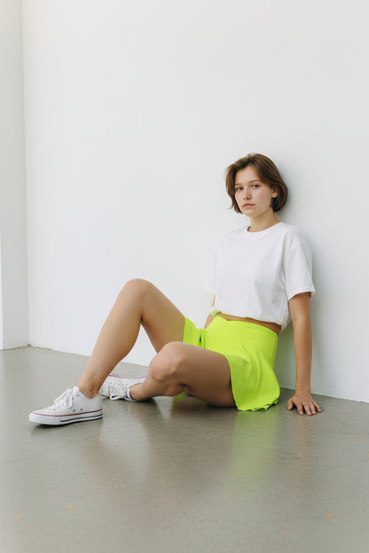 Falda amarillo fluor