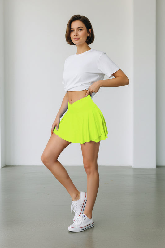 Falda amarillo fluor